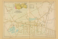 North Attleboro (Closeup), Massachusetts 1895 Old Town Map Reprint - Bristol Co.