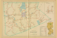 Norton, Massachusetts 1895 Old Town Map Reprint - Bristol Co.