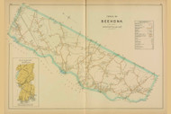 Seekonk, Massachusetts 1895 Old Town Map Reprint - Bristol Co.