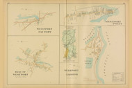 Westport, Westport Factory, Westport Point, and Westport Harbor Villages - Westport, Massachusetts 1895 Old Town Map Reprint - Bristol Co.
