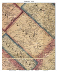 Abingdon Township, Pennsylvania 1860 Old Town Map Custom Print - Montgomery Co.