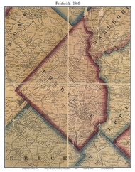 Frederick Township, Pennsylvania 1860 Old Town Map Custom Print - Montgomery Co.