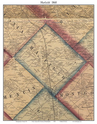 Hatfield Township, Pennsylvania 1860 Old Town Map Custom Print - Montgomery Co.