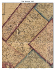 New Hanover Township, Pennsylvania 1860 Old Town Map Custom Print - Montgomery Co.