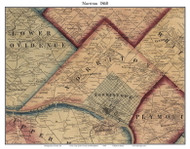Norriton Township, Pennsylvania 1860 Old Town Map Custom Print - Montgomery Co.