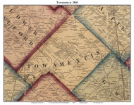 Towamencin Township, Pennsylvania 1860 Old Town Map Custom Print - Montgomery Co.