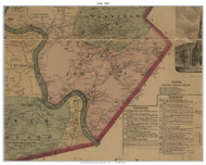 Falls Township, Pennsylvania 1869 Old Town Map Custom Print - Wyoming Co.