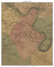 Mehoopany Township, Pennsylvania 1869 Old Town Map Custom Print - Wyoming Co.