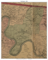 Washington Township, Pennsylvania 1869 Old Town Map Custom Print - Wyoming Co.