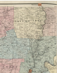 Cherrytree Township, Pennsylvania 1865 Old Town Map Custom Print - Venango Co.