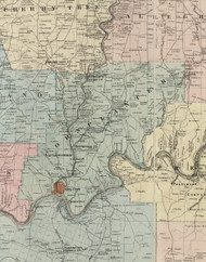 Cornplanter Township, Pennsylvania 1865 Old Town Map Custom Print - Venango Co.