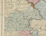 Sandy Creek Township, Pennsylvania 1865 Old Town Map Custom Print - Venango Co.