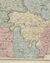 Scrub Grass Township, Pennsylvania 1865 Old Town Map Custom Print - Venango Co.