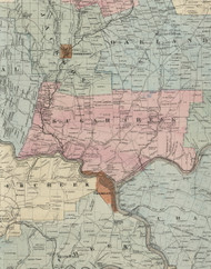 Sugar Creek Township, Pennsylvania 1865 Old Town Map Custom Print - Venango Co.
