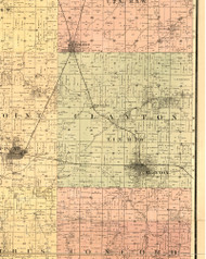 Clayton, Illinois 1889 Old Town Map Custom Print - Adams Co.