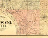 Fall Creek, Illinois 1889 Old Town Map Custom Print - Adams Co.