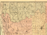 Lima, Illinois 1889 Old Town Map Custom Print - Adams Co.