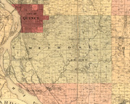 Melrose, Illinois 1889 Old Town Map Custom Print - Adams Co.