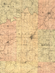 Mendon, Illinois 1889 Old Town Map Custom Print - Adams Co.