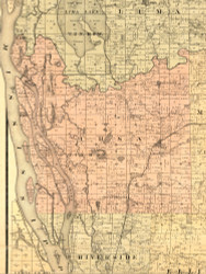 Ursa, Illinois 1889 Old Town Map Custom Print - Adams Co.