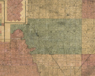Buckhart, Illinois 1872 Old Town Map Custom Print - Christian Co.