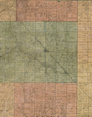 Locust, Illinois 1872 Old Town Map Custom Print - Christian Co.