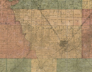 Taylorville, Illinois 1872 Old Town Map Custom Print - Christian Co.