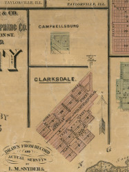 Campelsburg - Christian Co., Illinois 1872 Old Town Map Custom Print - Christian Co.