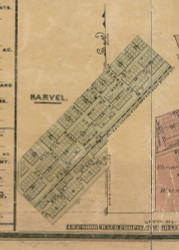 Harvel - Christian Co., Illinois 1872 Old Town Map Custom Print - Christian Co.