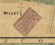 Willey - Christian Co., Illinois 1872 Old Town Map Custom Print - Christian Co.