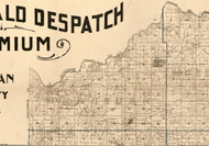 Auburn, Illinois 1893 Old Town Map Custom Print - Christian Co.