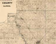 Buckhart, Illinois 1893 Old Town Map Custom Print - Christian Co.