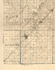 Dorsey, Illinois 1893 Old Town Map Custom Print - Christian Co.