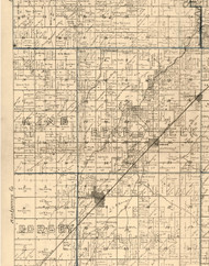 King, Illinois 1893 Old Town Map Custom Print - Christian Co.
