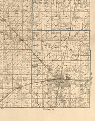 Pana, Illinois 1893 Old Town Map Custom Print - Christian Co.