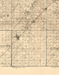 Ricks, Illinois 1893 Old Town Map Custom Print - Christian Co.