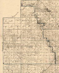 Southfork, Illinois 1893 Old Town Map Custom Print - Christian Co.
