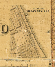 Cleaverville - Cook Co., Illinois 1861 Old Town Map Custom Print - Cook Co.