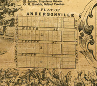 Andersonville - Cook Co., Illinois 1861 Old Town Map Custom Print - Cook Co.