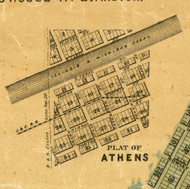 Athens - Cook Co., Illinois 1861 Old Town Map Custom Print - Cook Co.