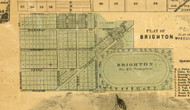 Brighton - Cook Co., Illinois 1861 Old Town Map Custom Print - Cook Co.