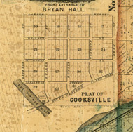 Cooksville - Cook Co., Illinois 1861 Old Town Map Custom Print - Cook Co.