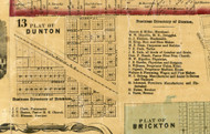 Dunton - Cook Co., Illinois 1861 Old Town Map Custom Print - Cook Co.