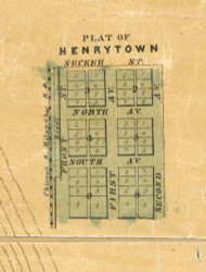 Henrytown - Cook Co., Illinois 1861 Old Town Map Custom Print - Cook Co.
