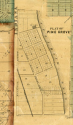 Pine Grove - Cook Co., Illinois 1861 Old Town Map Custom Print - Cook Co.