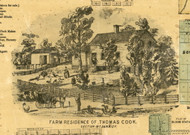 Res. of Thomas Cook - Cook Co., Illinois 1861 Old Town Map Custom Print - Cook Co.