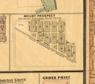 Mt Prospect - Cook Co., Illinois 1886 Old Town Map Custom Print - Cook Co.
