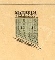 Manheim - Cook Co., Illinois 1886 Old Town Map Custom Print - Cook Co.