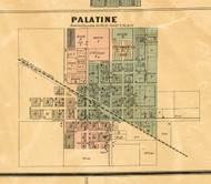 Palatine - Cook Co., Illinois 1886 Old Town Map Custom Print - Cook Co.