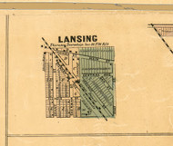 Lansing - Cook Co., Illinois 1886 Old Town Map Custom Print - Cook Co.